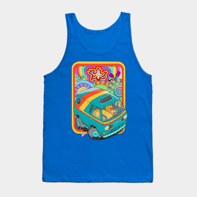 Vintage Customized Van - blue version Tank Top by Andres7B9